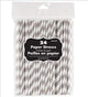 Amscan_OO Tableware - Straws Silver Apple Red Paper Straws 19cm 24pk