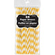 Amscan_OO Tableware - Straws Yellow Sunshine Bright Royal Blue Paper Straws 19cm 24pk