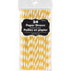 Amscan_OO Tableware - Straws Yellow Sunshine New Pink Paper Straws 19cm 24pk