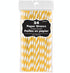 Yellow Sunshine Paper Straws 24Pk