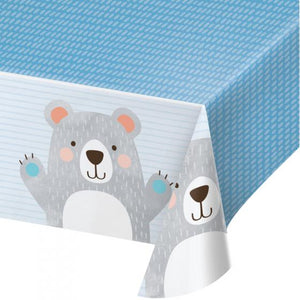 Amscan_OO Tableware - Table Covers 1st Birthday Bear Plastic Tablecover 137cm x 259cm Each