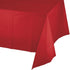 Apple Red Plastic Rectangular Tablecover 137cm x 274cm Each