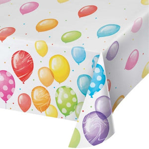 Tableware - Table Covers Balloon Bash Birthday All Over Print Paper Tablecover 137cm x 259cm Each