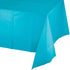 Caribbean Blue Plastic Rectangular Tablecover 137cm x 274cm Each