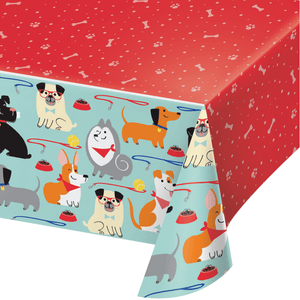 Amscan_OO Tableware - Table Covers Dog Party Tablecover All Over Print Plastic 137cm x 259cm Each