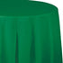 Festive Green Plastic Round Tablecover 2.1m Each
