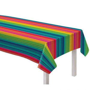 Amscan_OO Tableware - Table Covers Fiesta Serape Striped Flannel Backed Vinyl Tablecover 1.32m x 2.28m Each