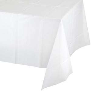 Amscan_OO Tableware - Table Covers Frosty White Berry Plastic Rectangular Tablecover 137cm x 274cm Each