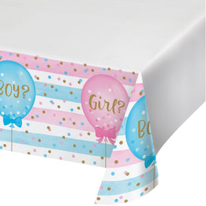 Amscan_OO Tableware - Table Covers Gender Reveal Plastic Tablecover  137cm x 259cm Each