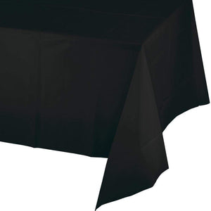 Amscan_OO Tableware - Table Covers Jet Black Cool Mint Plastic Rectangular Tablecover 137cm x 274cm Each