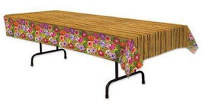 Amscan_OO Tableware - Table Covers Luau Flowers & Bamboo Tablecover 137cm x 274cm Each