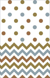 Amscan_OO Tableware - Table Covers Mixed Metallic Chevron Plastic Tablecover 1.37 x 2.59m Each