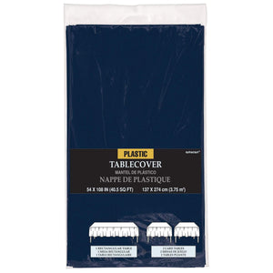 Amscan_OO Tableware - Table Covers Navy Caribbean Blue Plastic Rectangular Tablecover 137cm x 274cm Each