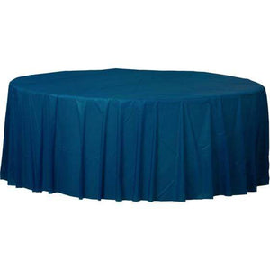 Amscan_OO Tableware - Table Covers Navy Flag Blue Navy Flag Blue Plastic Round Tablecover 2.1m Each