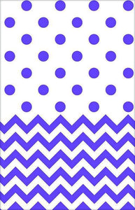 Amscan_OO Tableware - Table Covers New Purple Chevron Plastic Tablecover 1.37 x 2.59m Each