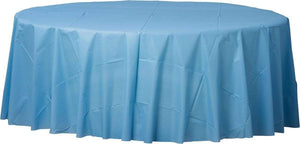 Amscan_OO Tableware - Table Covers Pastel Blue Pastel Blue Plastic Round Tablecover 2.1m Each