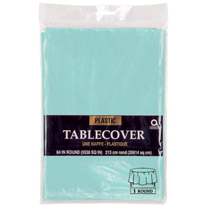 Amscan_OO Tableware - Table Covers Robin's Egg Blue Plastic Round Tablecover 2.1m Each