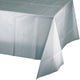 Amscan_OO Tableware - Table Covers Silver Silver Plastic Rectangular Tablecover 137cm x 274cm Each