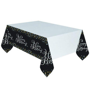 Amscan_OO Tableware - Table Covers Sparkling Celebration Happy Birthday Plastic Tablecover 1.37m x 2.59m Each