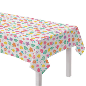 Tableware - Table Covers Summer Hibiscus Flannel Backed Vinyl Tablecover 132cm x 228cm Each