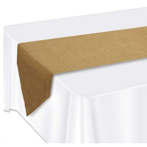 Amscan_OO Tableware - Table Runners, Table Skirts & Clips Kraft Burlap Table Runner 2m Each