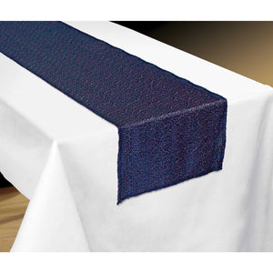 Amscan_OO Tableware - Table Runners, Table Skirts & Clips Sparkling Sapphire Table Runner Fabric 33cm x 182cm Each