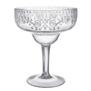 Tableware - Wine, Cocktail, Champagne, & Glasses Boho Vibes Clear Floral Margarita Glass Each