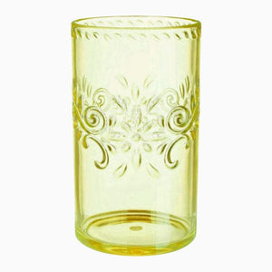 Tableware - Wine, Cocktail, Champagne, & Glasses Fiesta Olive Green Highball Tumbler Floral Debossed Finish 532ml Each