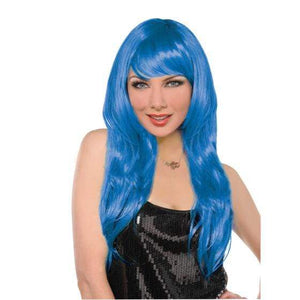 Amscan_OO Wigs, Beards & Moustaches - Wigs Blue Glamorous Wig