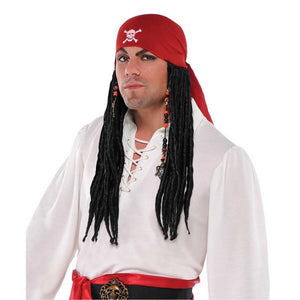 Amscan_OO Wigs, Beards & Moustaches - Wigs Pirate Bandana with Dreads Each